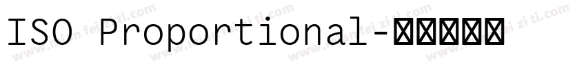 ISO Proportional字体转换